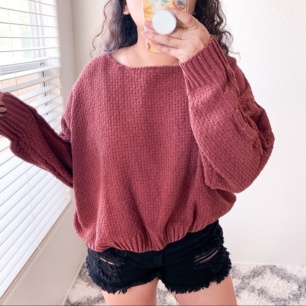 {FAVLUX} Mixed Textured Sweater